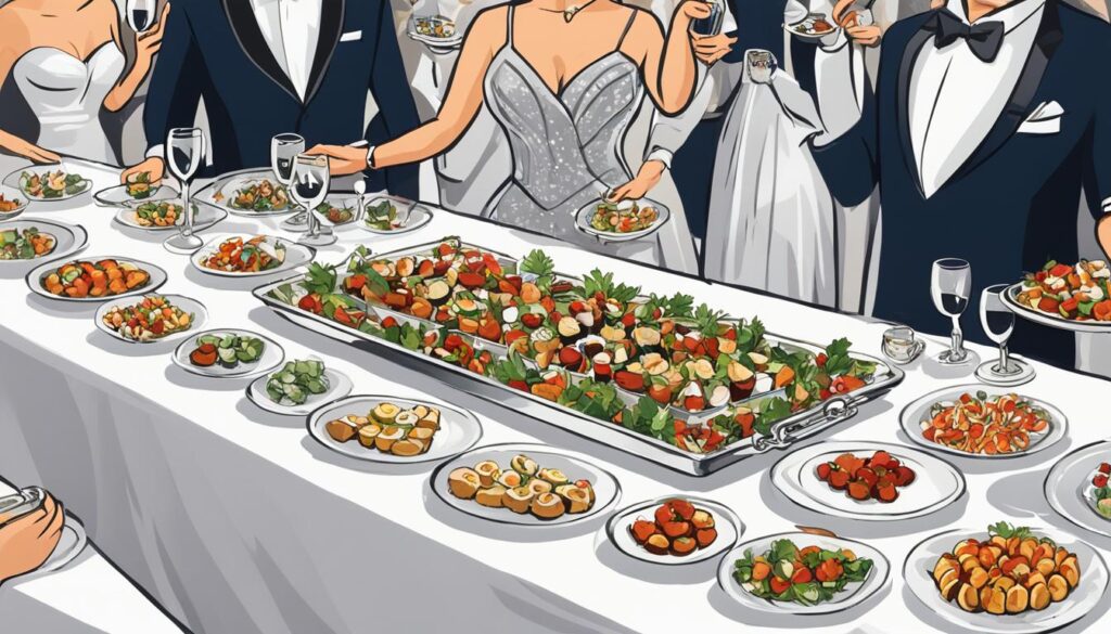 serving hors d'oeuvres