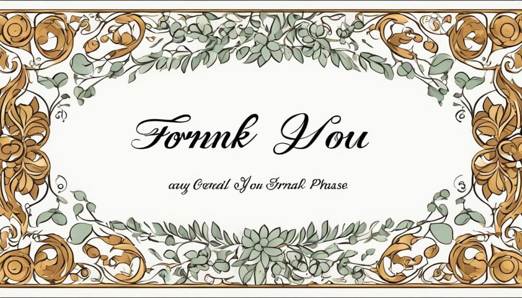 Formal Thank You Phrases